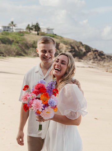 Casual beach wedding
