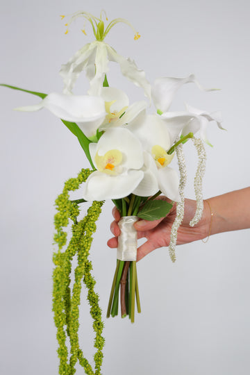 Taylor Bouquet - White Calla Lily & Orchids