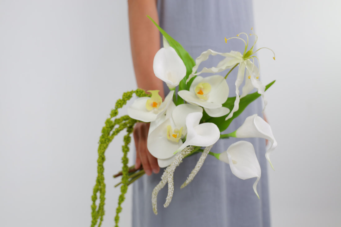Taylor Bouquet - White Calla Lily & Orchids